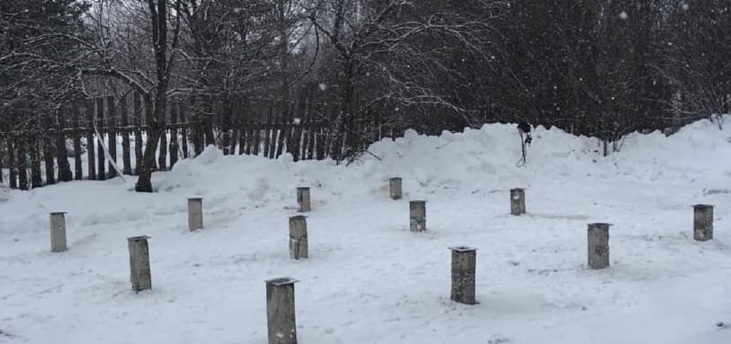 Фундамент на забивных ЖБ сваях