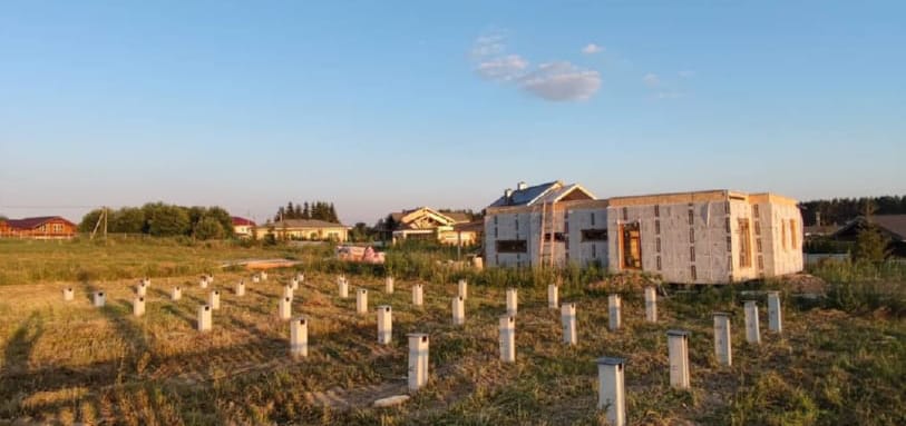 Фундамент на забивных ЖБ сваях