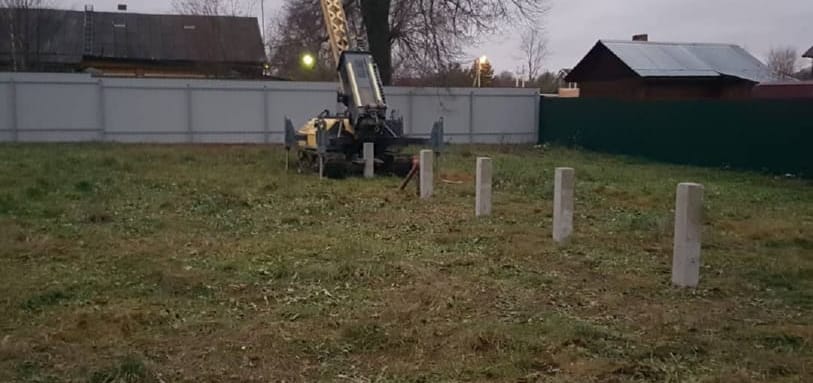 Фундамент на забивных ЖБ сваях