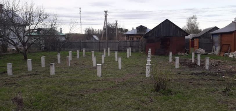 Фундамент на забивных ЖБ сваях