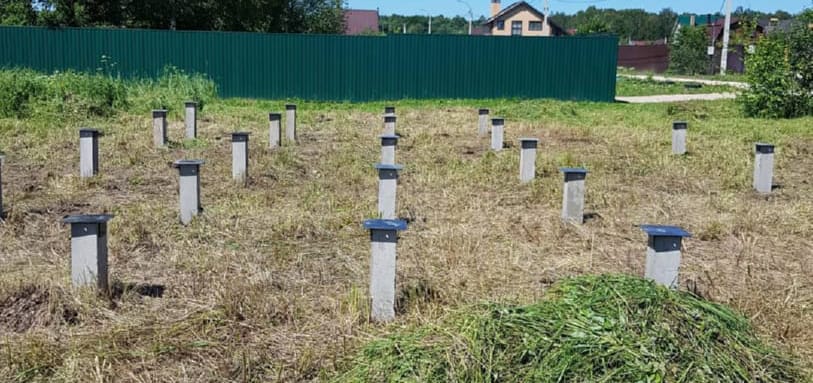 Фундамент на забивных ЖБ сваях