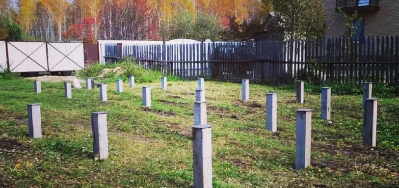 Фундамент на забивных ЖБ сваях