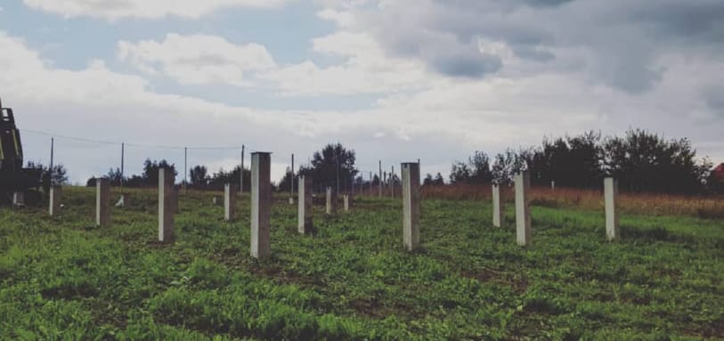 Фундамент на забивных ЖБ сваях