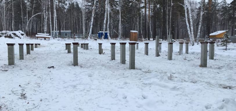 Фундамент на забивных ЖБ сваях