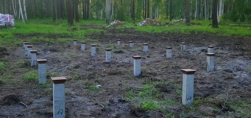 Фундамент на забивных ЖБ сваях