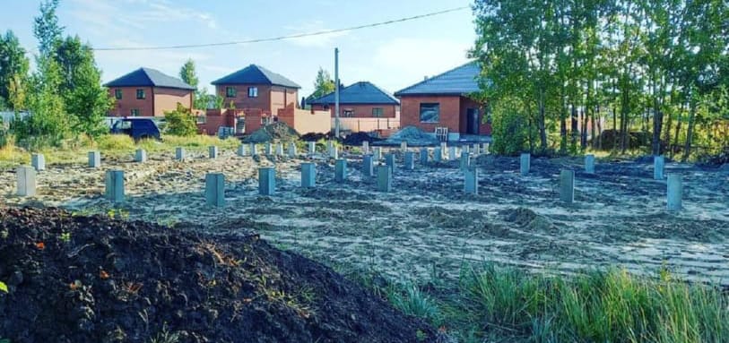 Фундамент на забивных ЖБ сваях