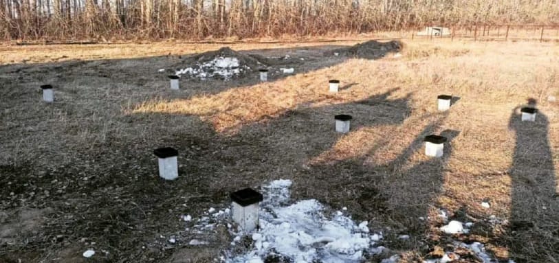 Фундамент на забивных ЖБ сваях