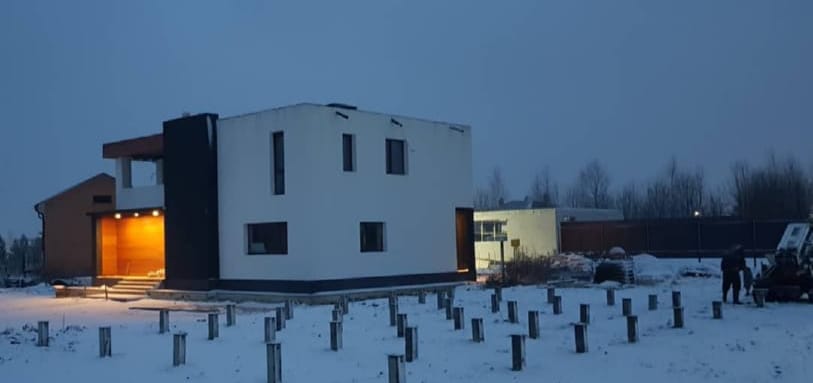 Фундамент на забивных ЖБ сваях