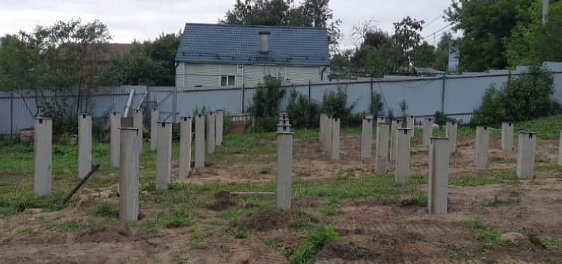 Фундамент на забивных ЖБ сваях